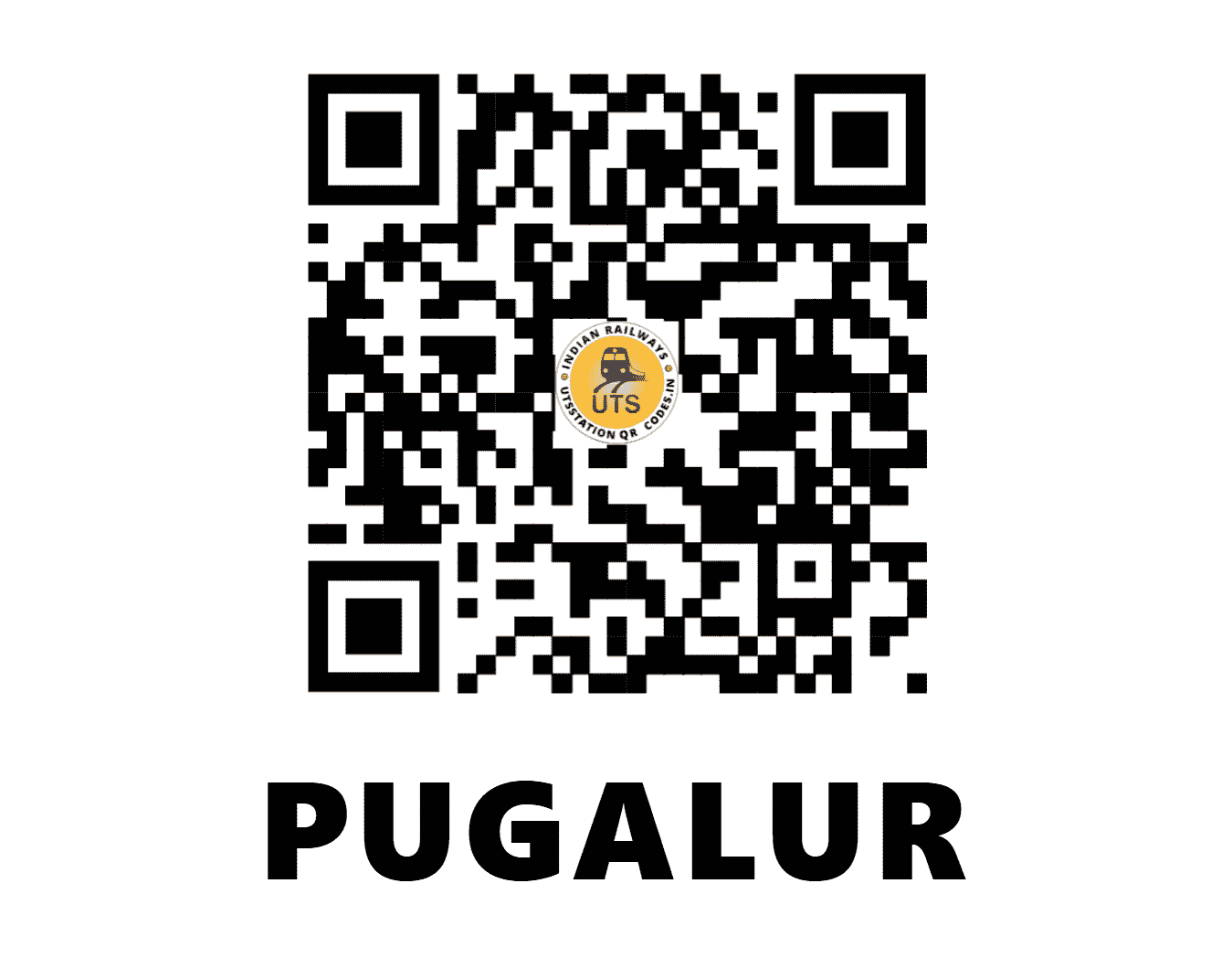 UTS QR Code for PUGALUR - PGR - SR (TAMIL NADU)